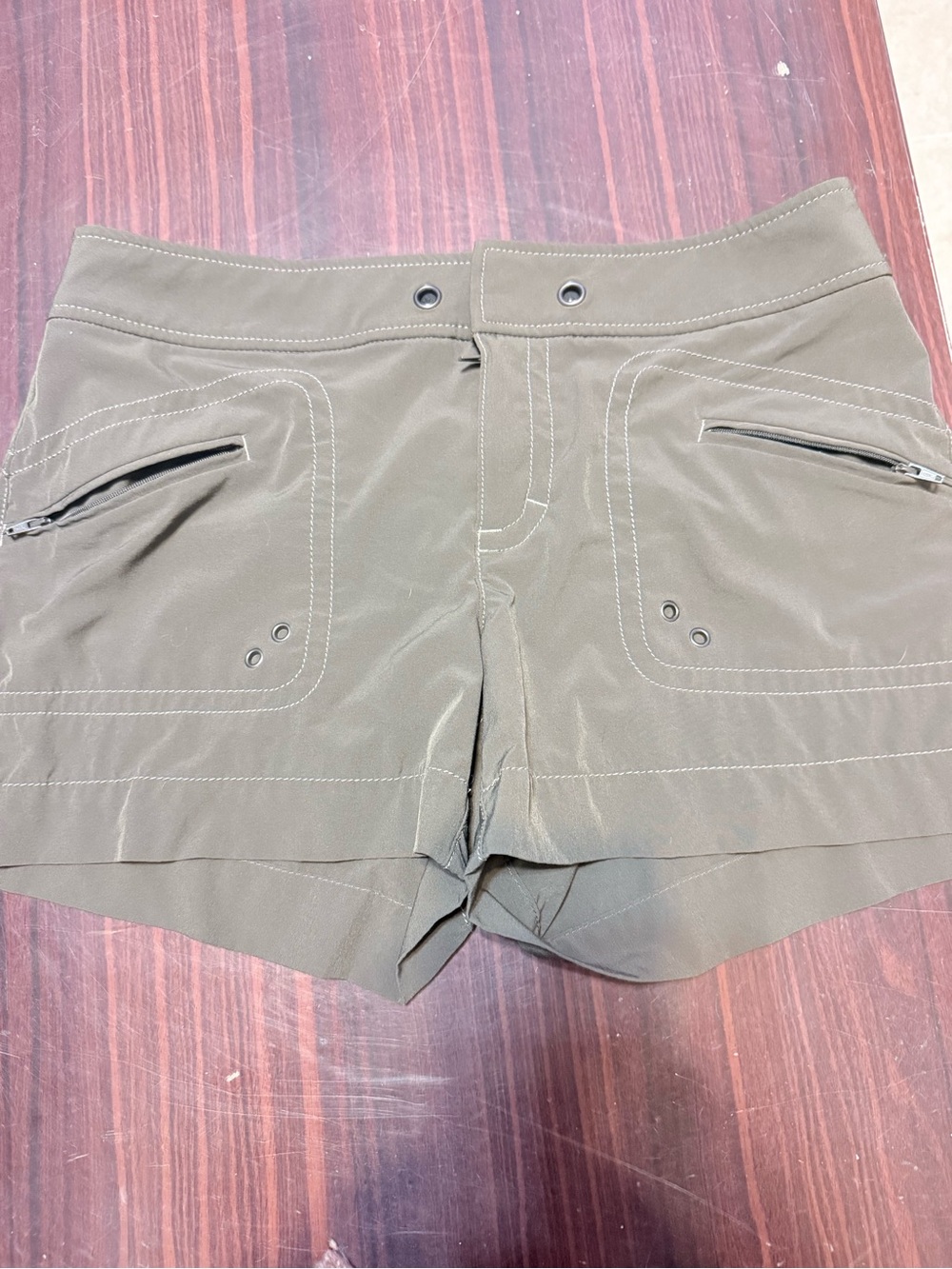 Athleta Olive Green Tech Cargo Shorts